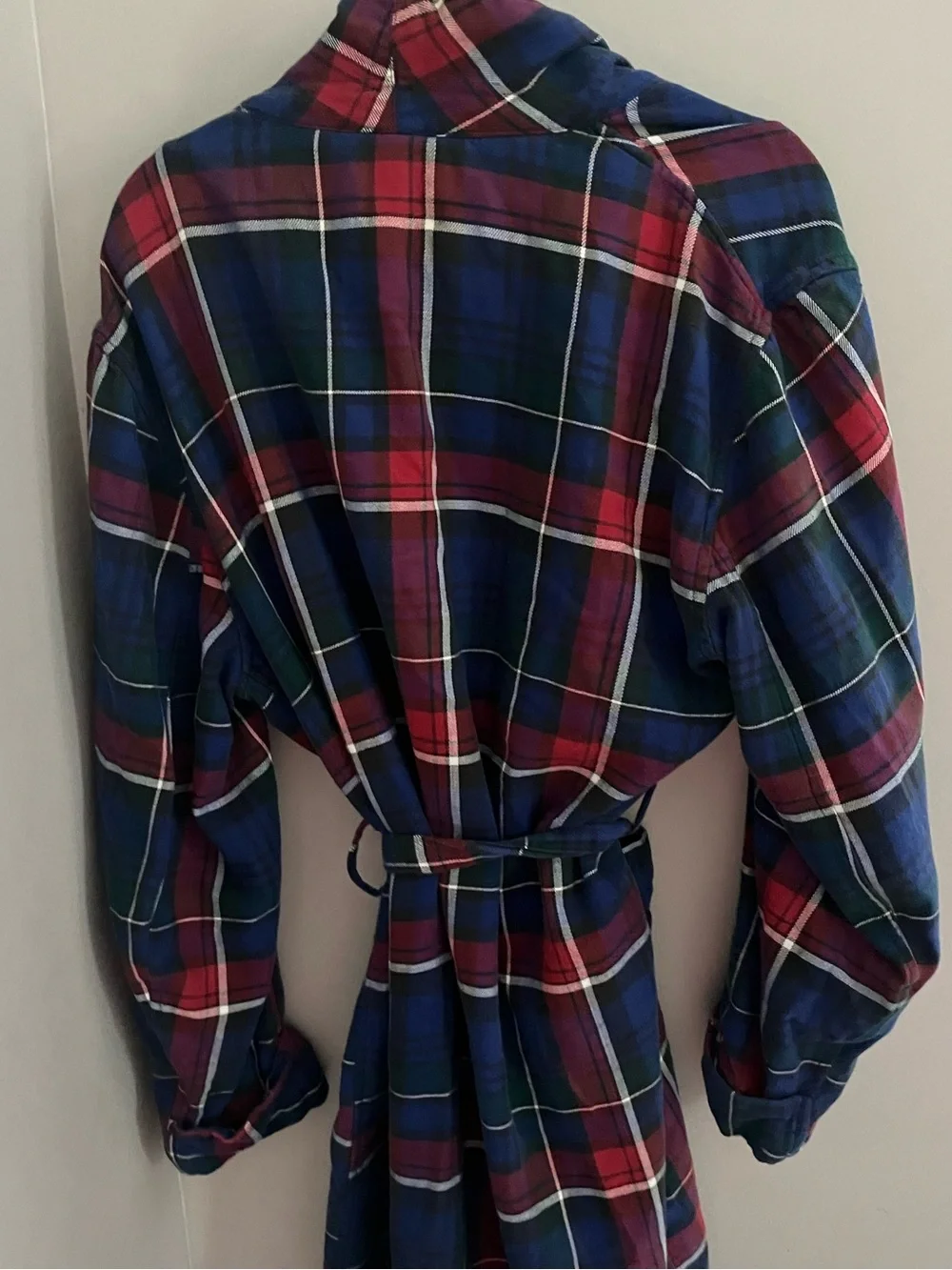 Polo by Ralph Lauren men’s  Plaid Wrap robe - Blue/Red/Green with belt